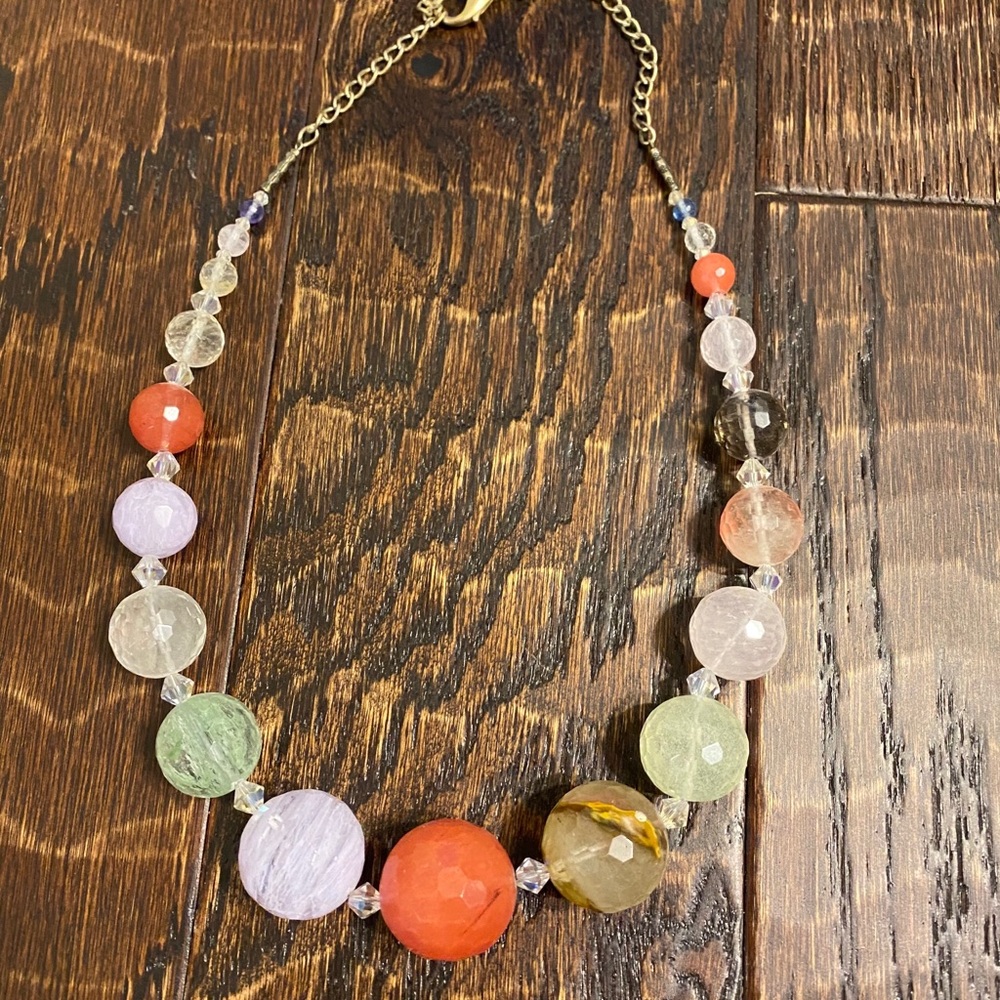 Natural stone necklace